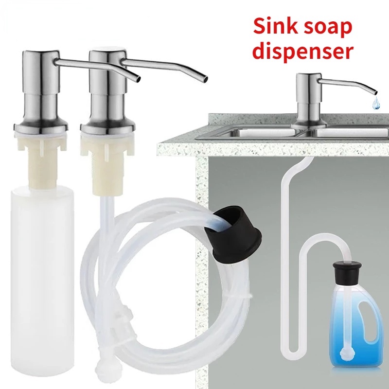 Sink soap dispenser, kitchen universal extended tube soap bottle