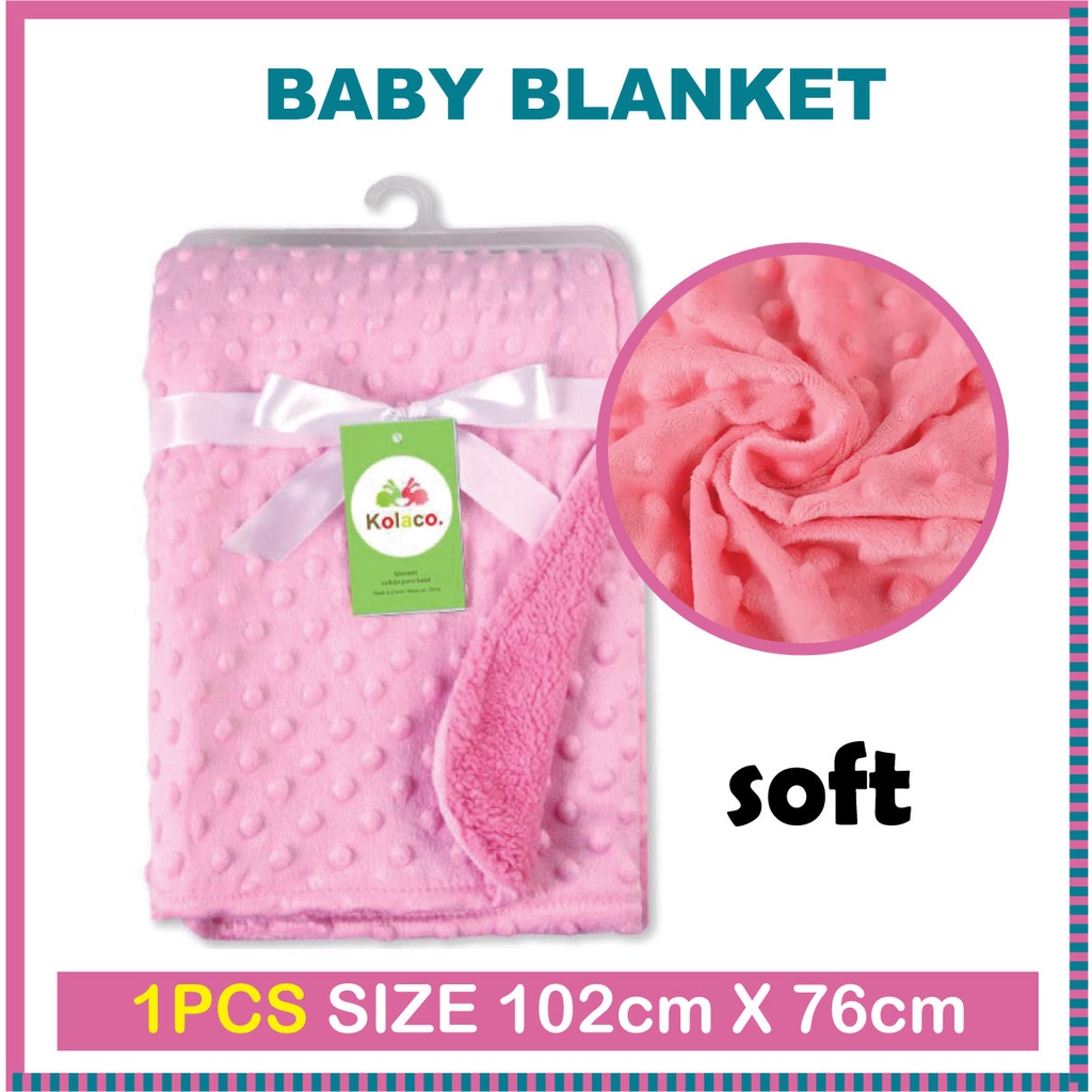 Newborn Baby Blanket Fleece Blanket Flannel Bean Point Dot Soft Selimut