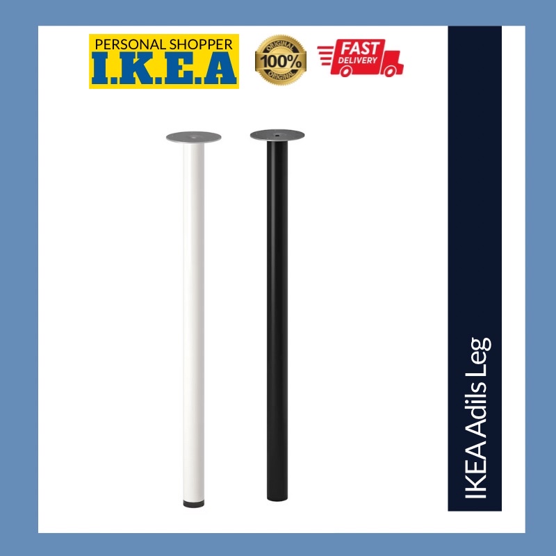 IKEA Adils Leg Black White Table Lagkapten Linnmon Kaki Meja Stainless
