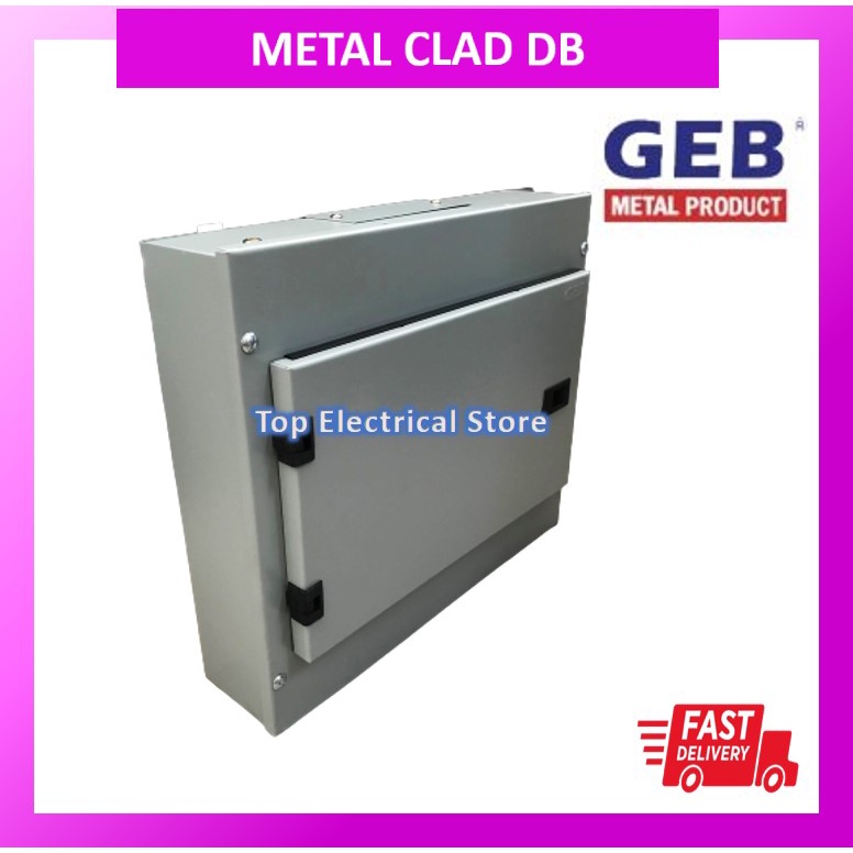 GEB MAXGUARD METAL CLAD DB 2 ROW 14 WAY DISTRIBUTION BOX ELECTRICAL BOX KOTAK BESI MAIN SWITCH