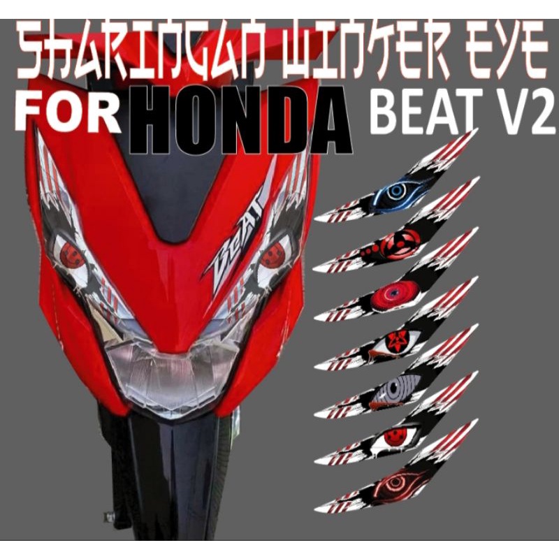 HONDA BEAT FI V2 SHARINGAN WINKER EYE W/ FREE KALMOT STICKER STICKER ...