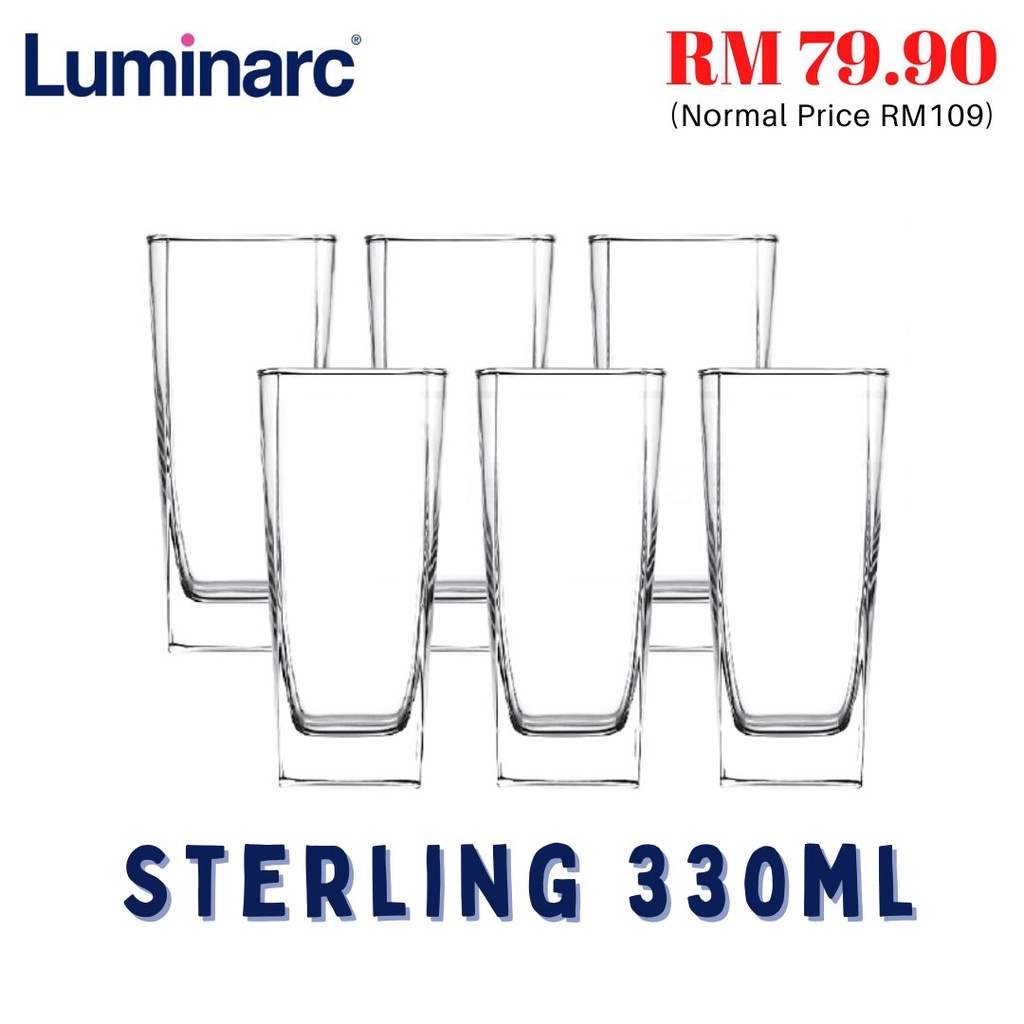 Set Gelas Luminarc 6pcs Set Glassware 6pcs Luminarc Glass Ready Stock Shopee Malaysia 6073