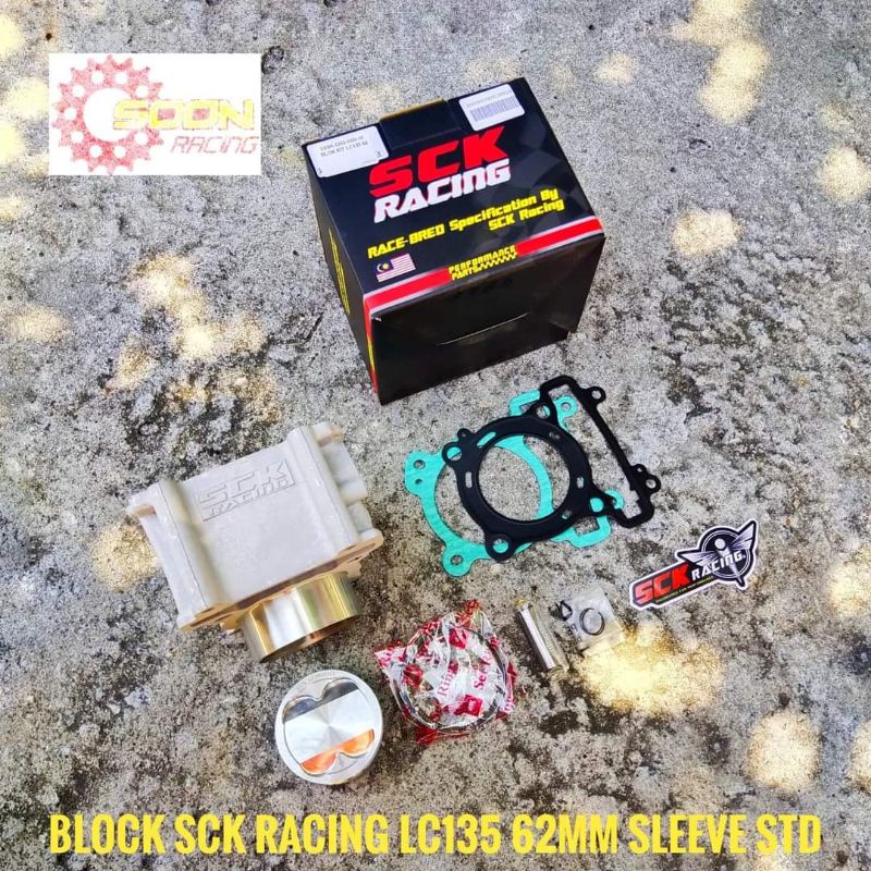 LC135 62MM SCK RACING CERAMIC BLOCK PISTON FJN YAMAHA Y15ZR Y15 LC ...