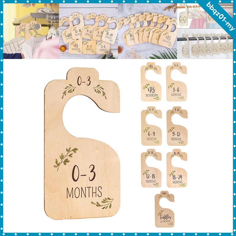 [BbqzefMY] 8 Pieces Adorable Newborn Baby Clothes Dividers Nursery Clothes Organizers Infant
