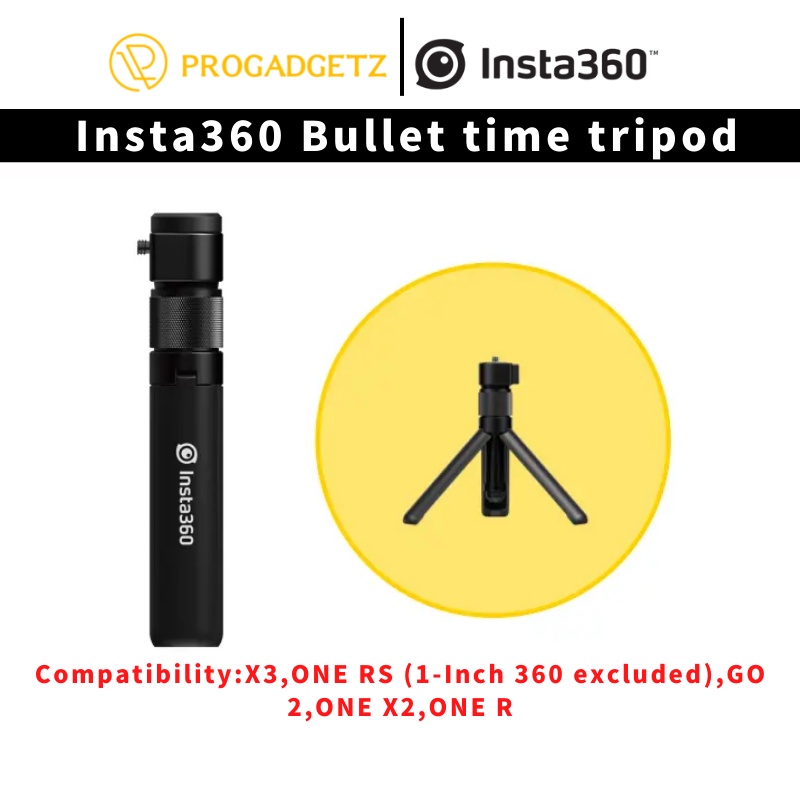 Poignée Bullet Time Insta 360 X4 X3 - Trépied Pliable Multifonction Selfie