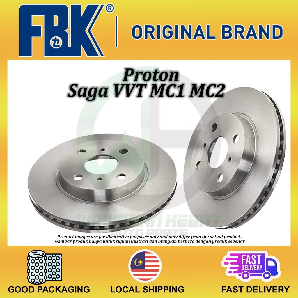 Proton Saga VVT MC1 MC2 Front Heavy Duty Brake Disc Rotor FBK [Original ...