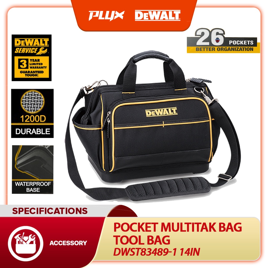 Dewalt DWST834891 14in 26 Pocket Multitak Bag Tool Bag Hand Tool Bag tool bag