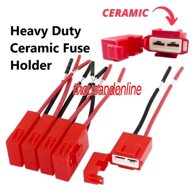 👍🏻HEAVY DUTY👍🏻 CAR & MOTORCYCLE CERAMICS FUSE HOLDER CERAMIC 12V/24V