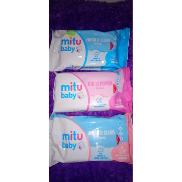 Mitu Baby Wipes Fresh n' Clean contains 50 pcs | Shopee Malaysia