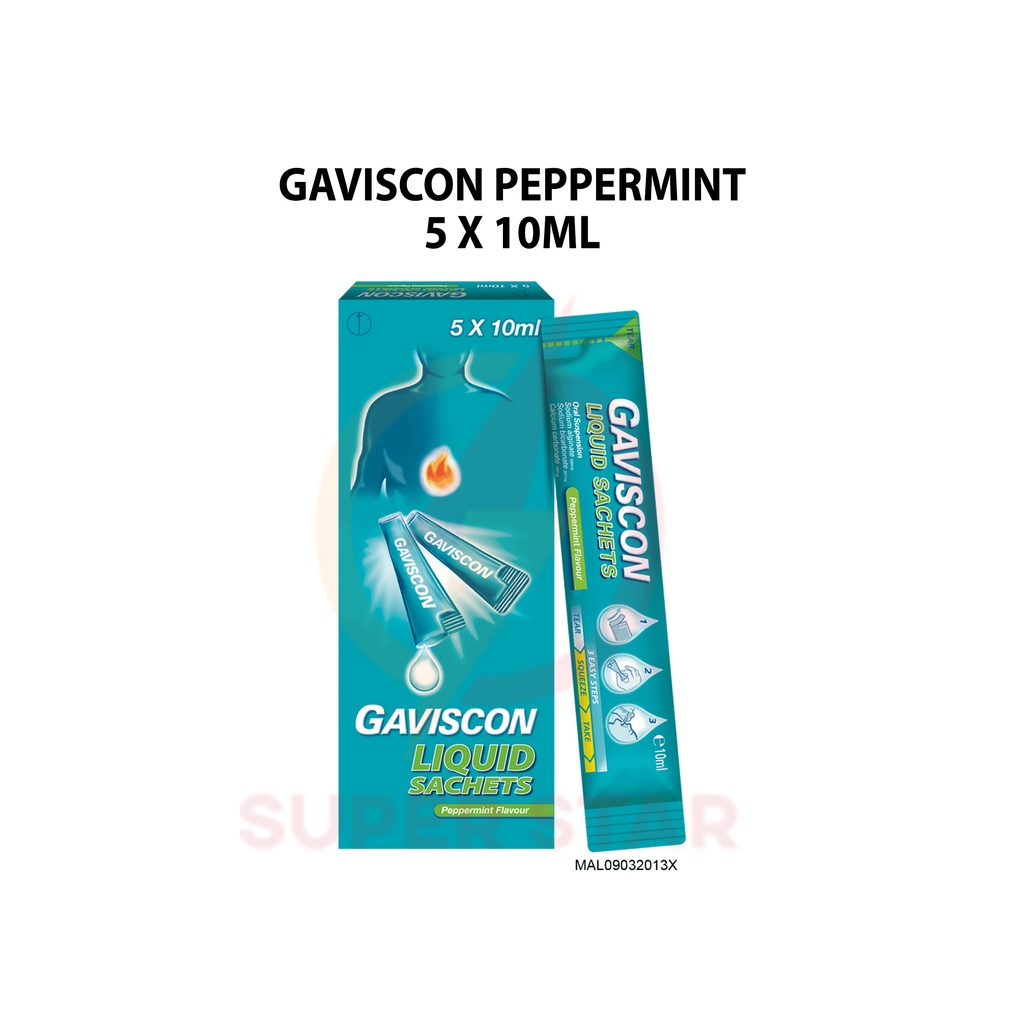 Gaviscon Double Action / Liquid Sachet 10ml x 5 Sachets / 24 Sachets ...