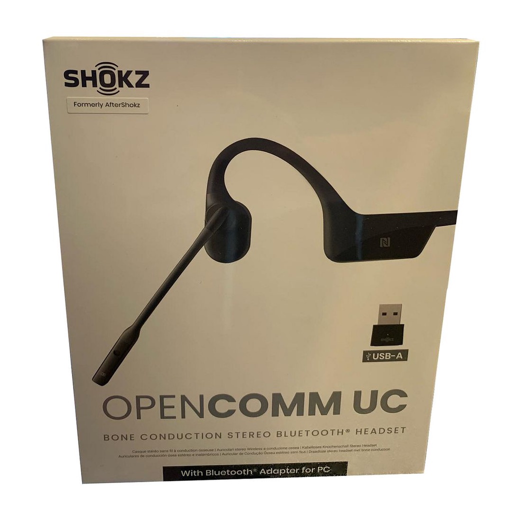 Shokz Opencomm UC Bone Conduction Stereo Bluetooth Headset (with USB-A ...