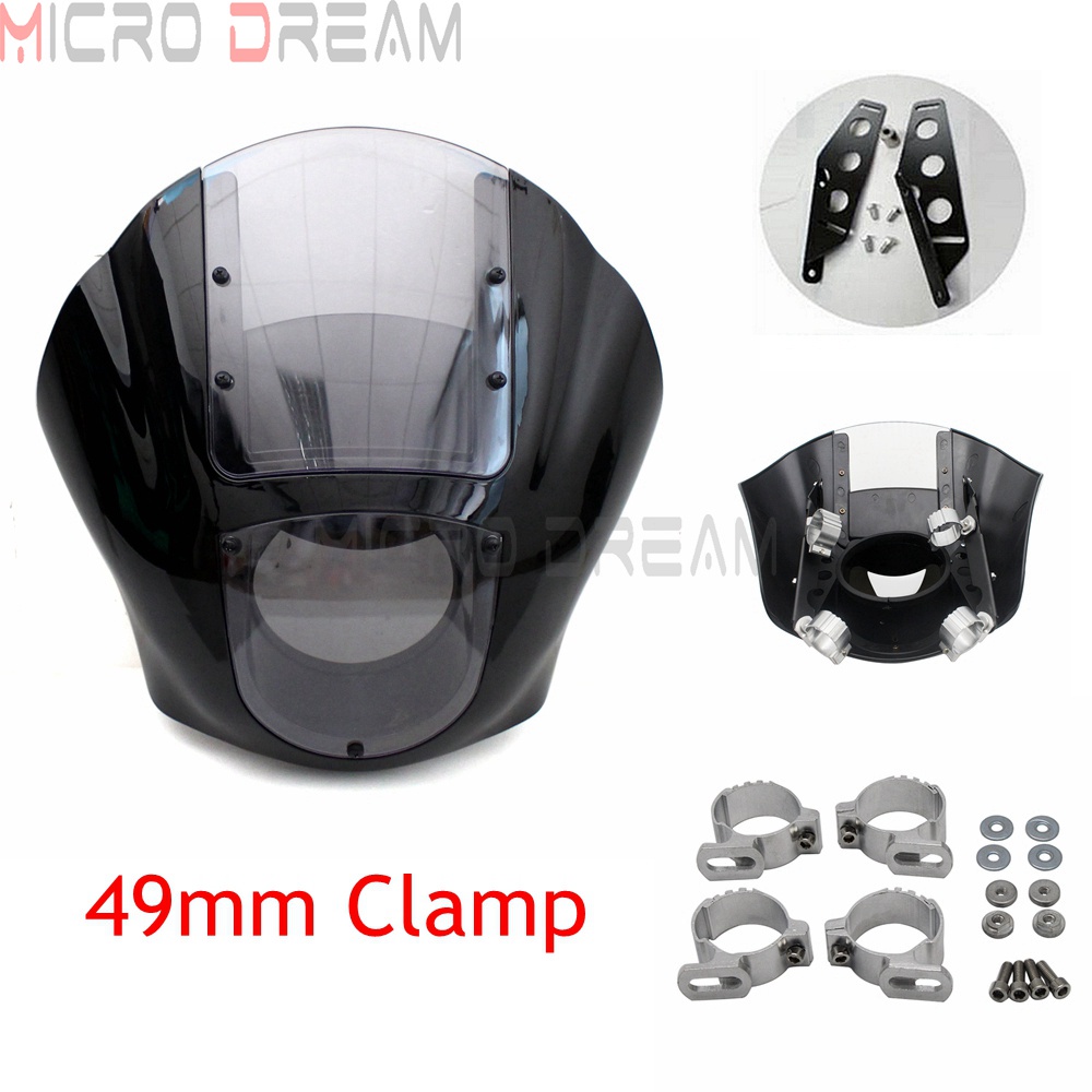 thumbnail image 2 of Motorcycle Quarter Fairing Clamp Mount - Chrome 35-50mm Fork Compatible With Sportster 2 of 12
