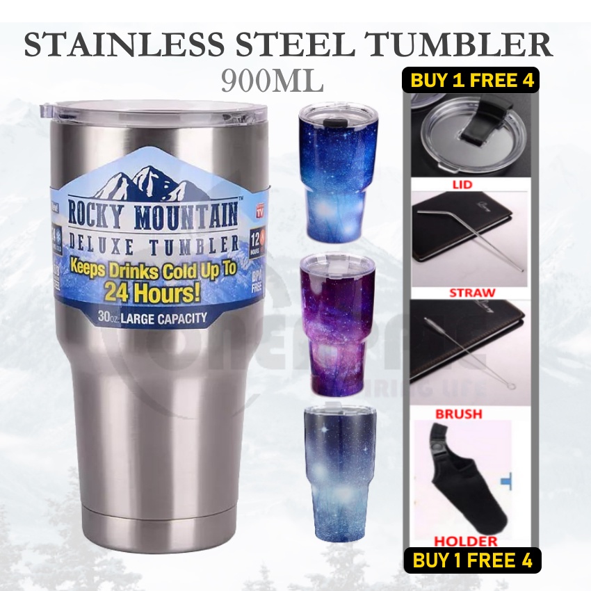 Rocky Mountain Tumbler 30 Oz. Stainless Steel [Buy 1 Free 4] Shopee