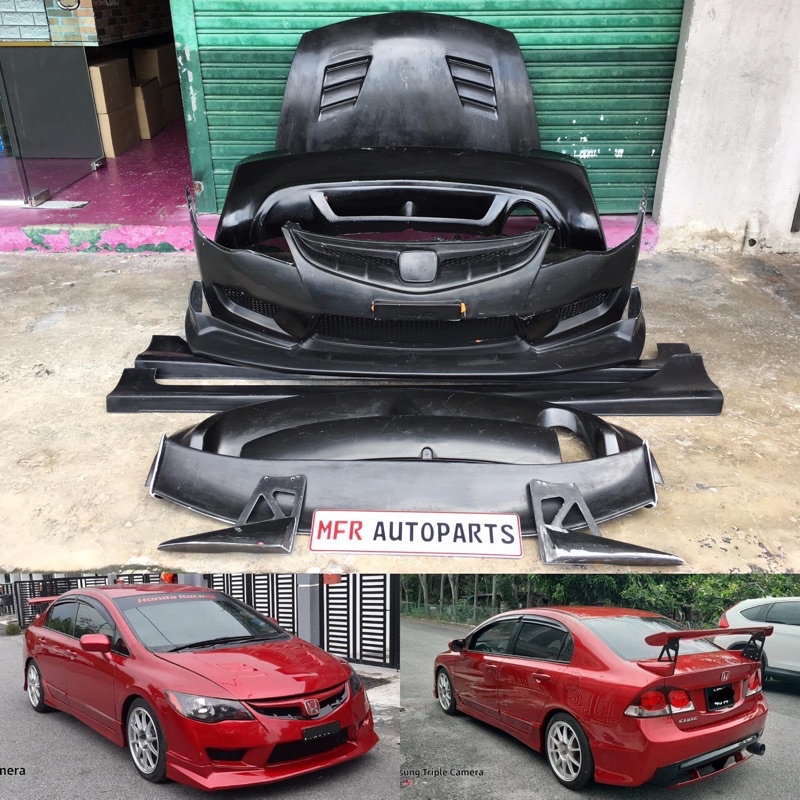 (NEW) FRP BODYKIT MUGEN TYPE R FOR HONDA CIVIC FD | Shopee Malaysia