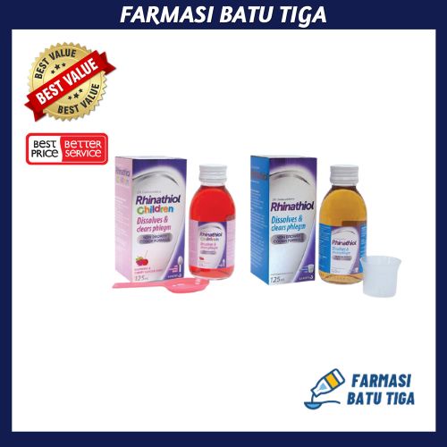 RHINATHIOL CHILDREN/ ADULT PHLEGM COUGH SYRUP 125ML (Non drowsy