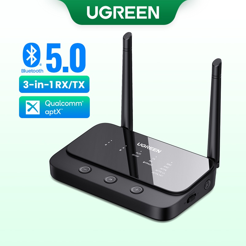 UGREEN in 1 Bluetooth 5.0 aptX™ HD RX/TX 100M Transmitter Audio Adapter for Airpods PC Computer PS4 Pro Switch Bluetooth Adapter TV Mode Shopee Malaysia