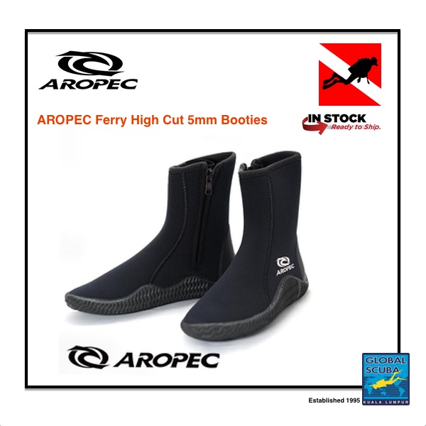 AROPEC Ferry High Cut 5mm Booties for Scuba Diving and Snorkelling
