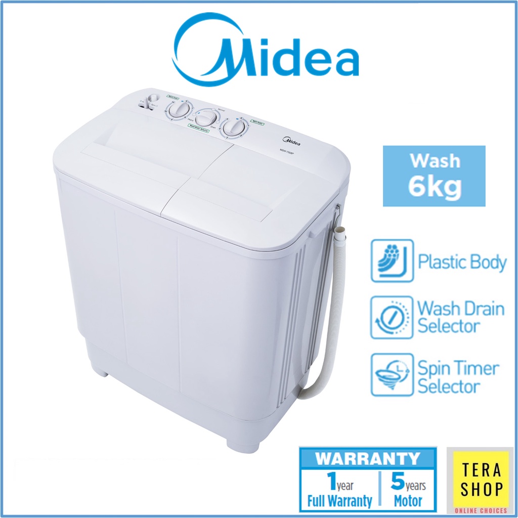 Midea MSW-6008P Pensonic PWS-6005X 6KG Semi Auto Washing Machine Mesin ...