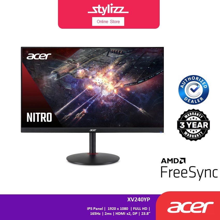 Acer Nitro XV240YP 23,8 FHD Monitor, 165Hz OC für 149€ (statt 169