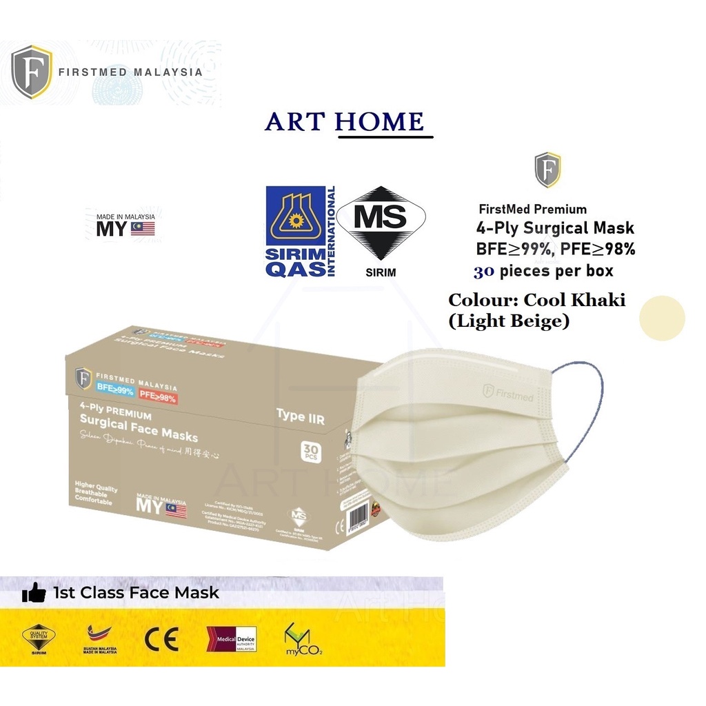FirstMed 4 ply Premium Medical Grade Face Mask - 30 pcs include box ...