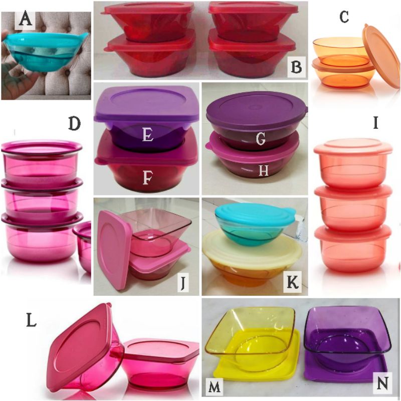 Tupperware Elegancia Bowl elegenzia elegensia elegencia clear square ...