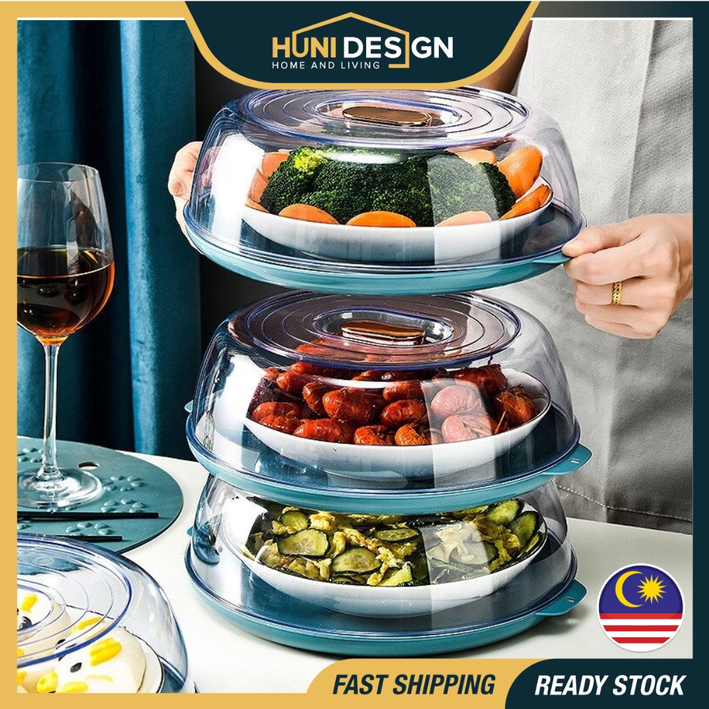 HUNI Preservation Food Dish Cover Storage Stackable Food Cover Tempat ...