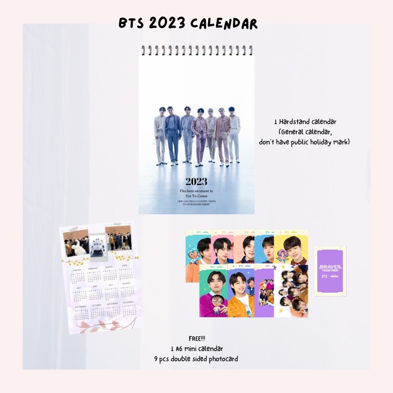 BTS 2023 CALENDAR FANMADE | Shopee Malaysia