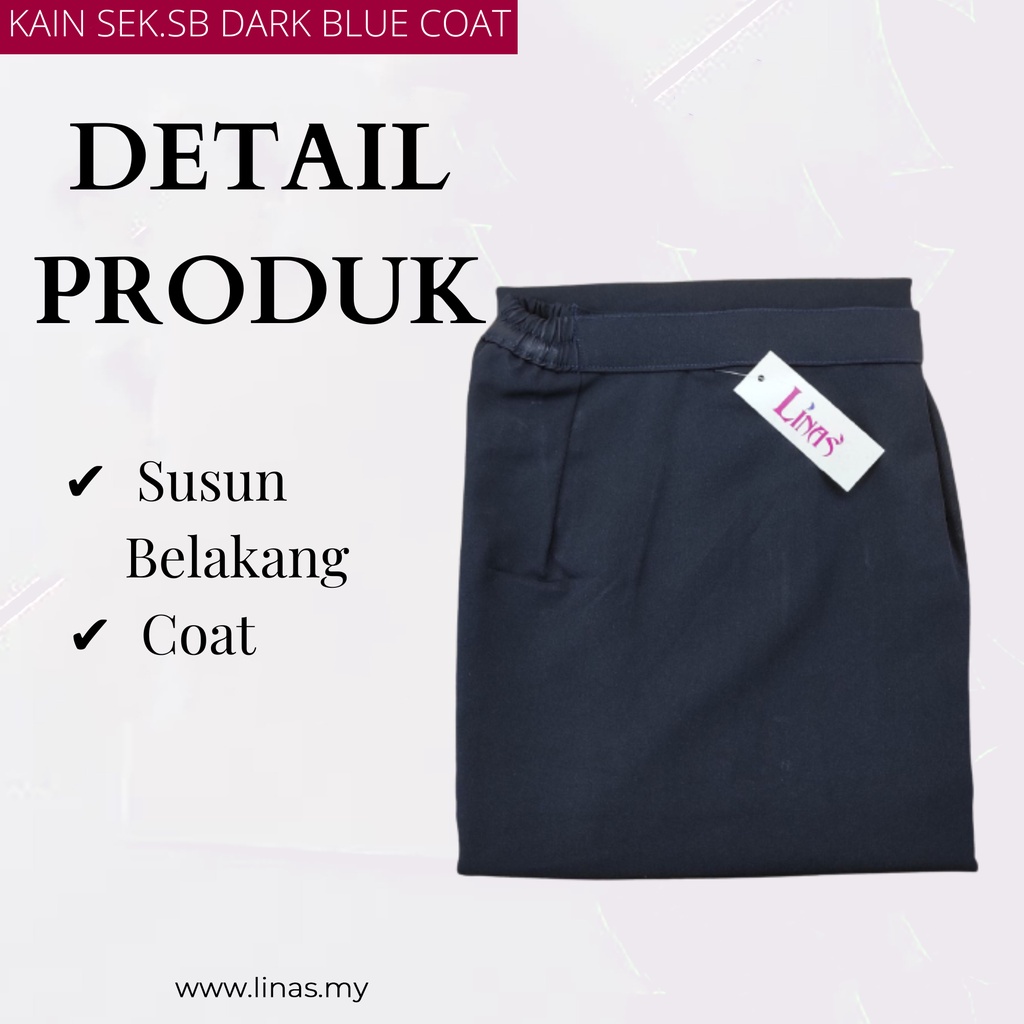 LINAS FASHION | KAIN SEKOLAH SUSUN BELAKANG COAT | UNIFORM SEKOLAH ...