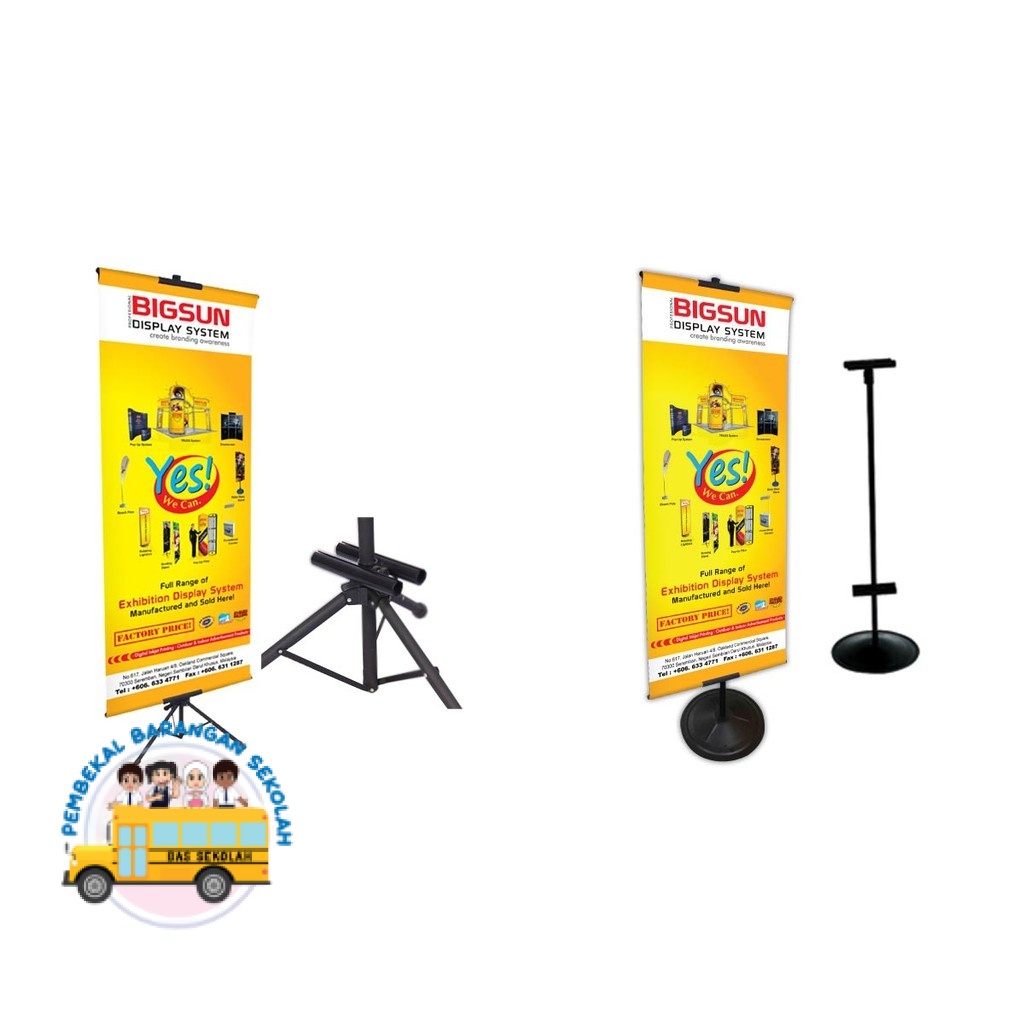 T Stand Bunting Poster Tripod Stand Bunting Stand Double Sided Bunting