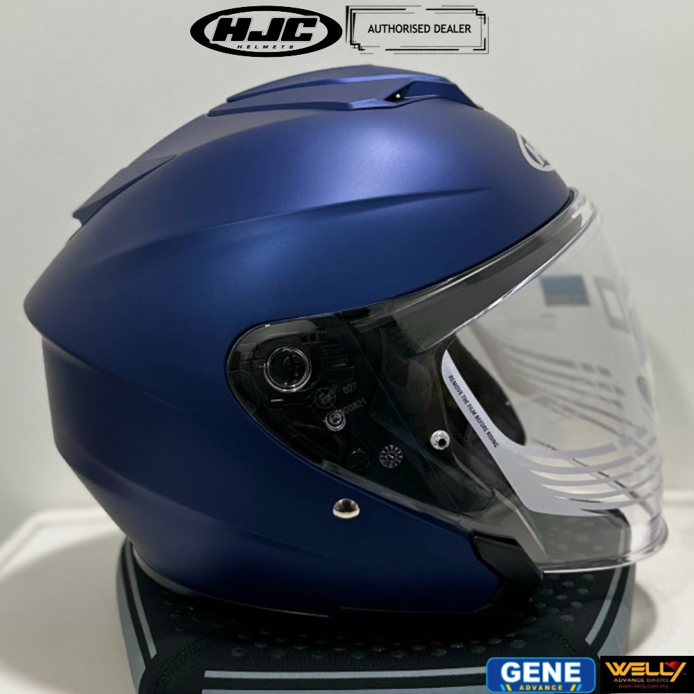 HJC I30 Open Face Motorcycle Helmet – Solid, DOT, Integrated Sun Visor, Pinlock Ready (XS-2XL)