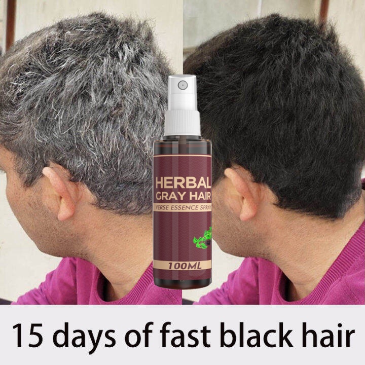 herbal gray hair spray grey hair treatment black hair spray polygonum