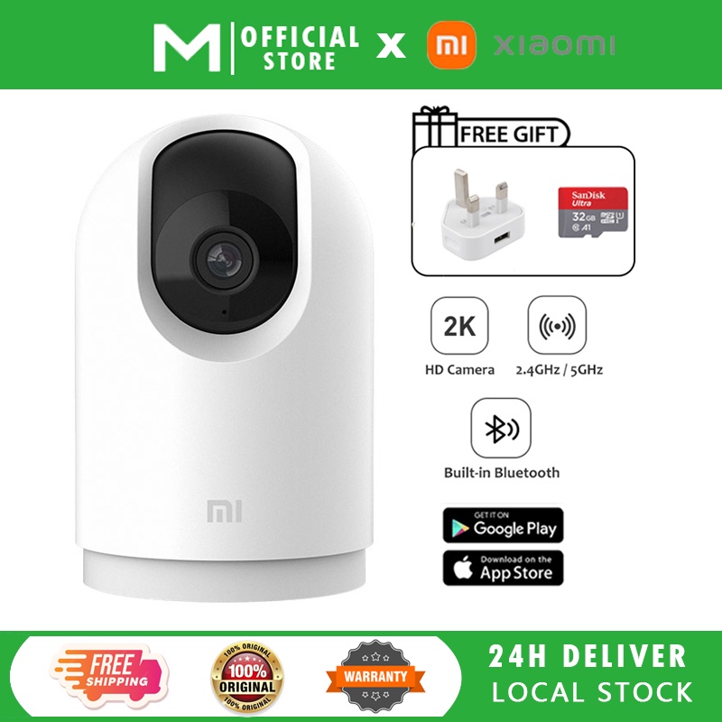 【Free Plug】Xiaomi Mijia 360 IP Camera Mi Home CCTV PTZ 2K PRO 1080P HD ...