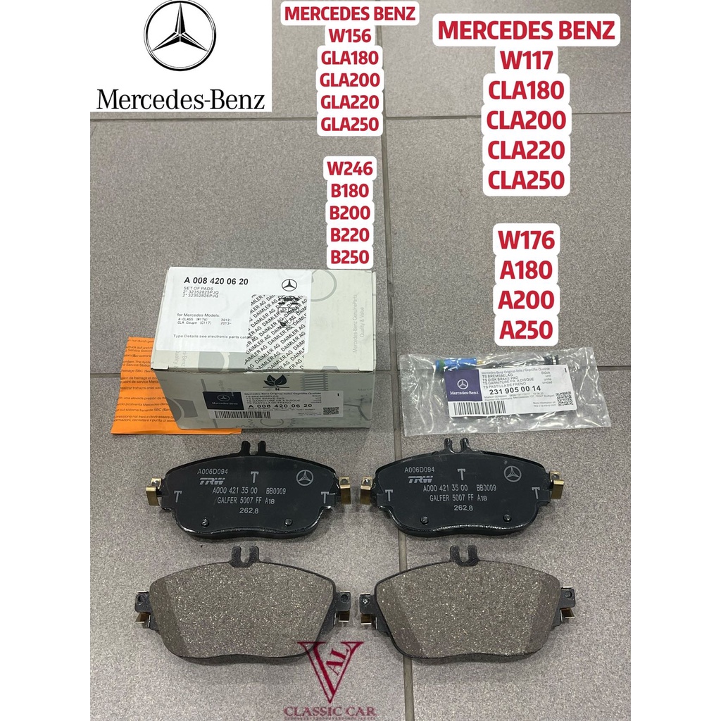 3-Piece Chrome Front Bumper Trim Set For Mercedes CLA Class W117 2016-2019