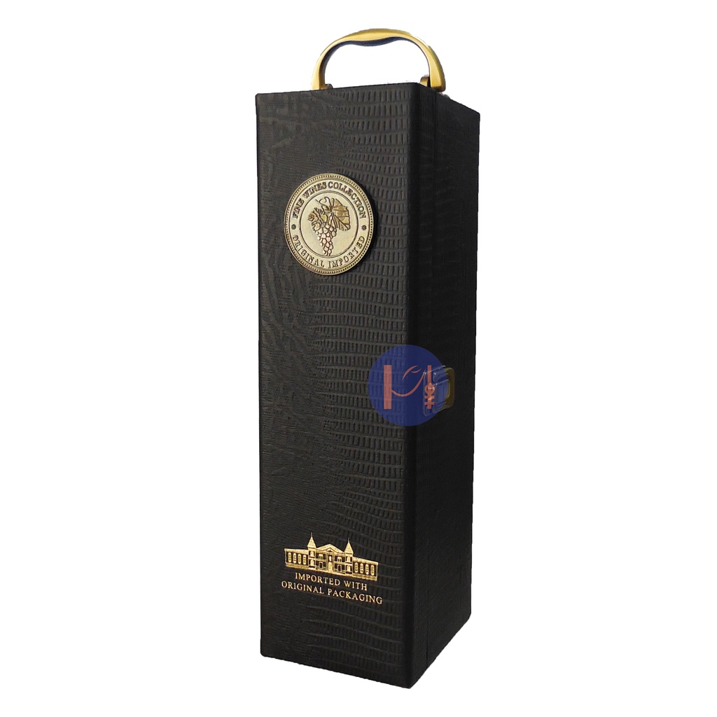 Single Wine Gift Box Made of Synthetic Leather (Metal Handle) with Set ...