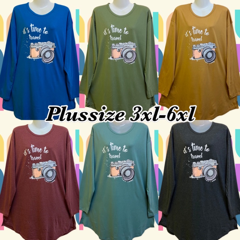 Plussize Tshirt Loose Cut Blouse, Plus size Muslimah Blouse, Plus size 