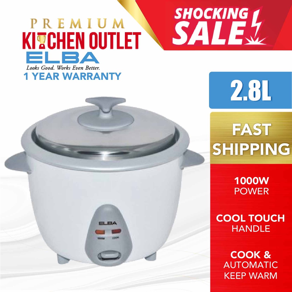 Elba 2.8L Rice Cooker ERC2866T Cook & Automatic Keep Warm Shopee Malaysia