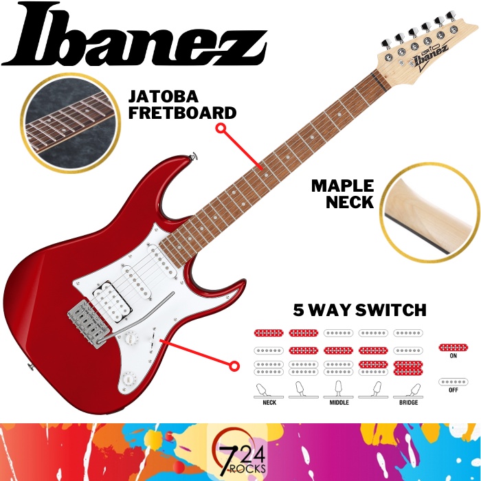 Ibanez Guitar Ibanez GRX40 CA RG GIO Series Electric Guitar Candy Apple