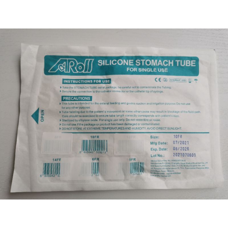 Silicon Ryle's Stomach Tube [Size 10FR] | Shopee Malaysia