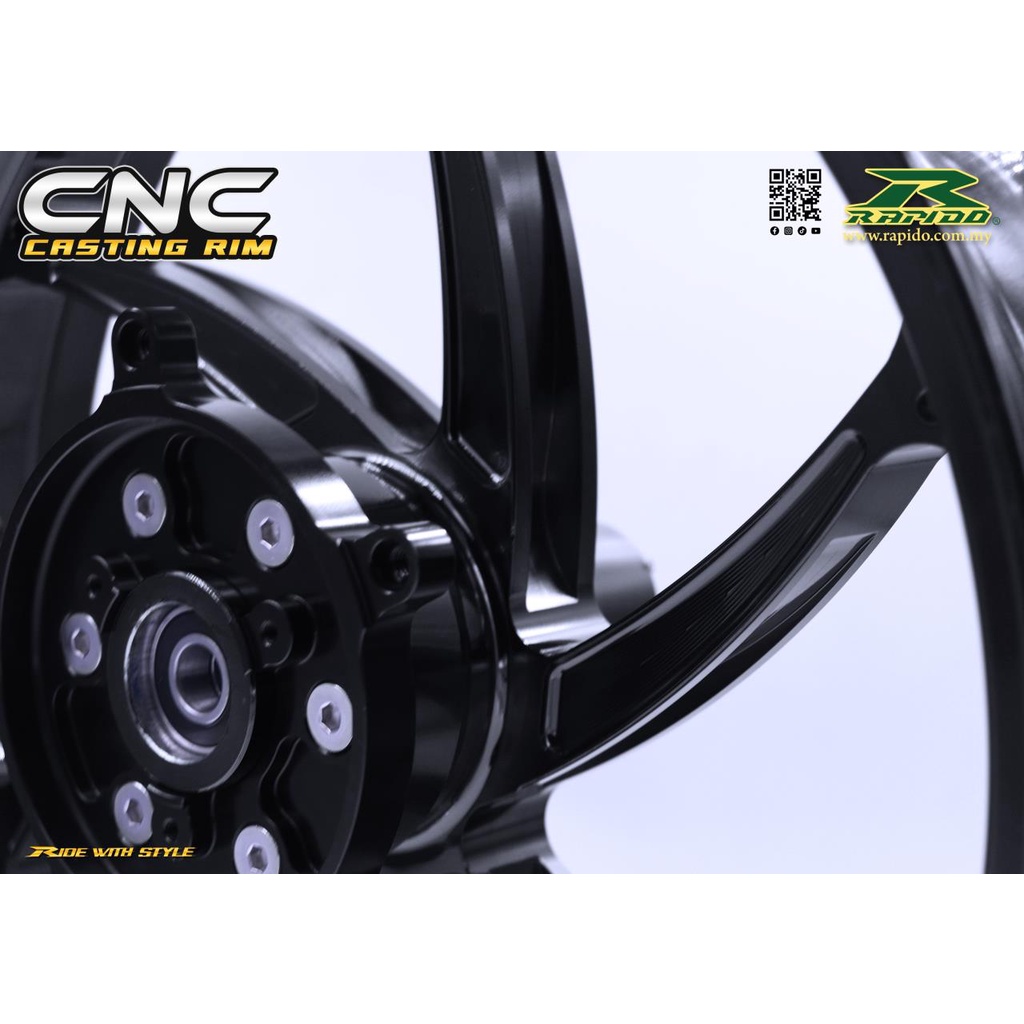 YAMAHA X-MAX 250 XMAX 300 RAPIDO 626 SPORT RIM 6 SPOKE CNC CASTING RIM ...