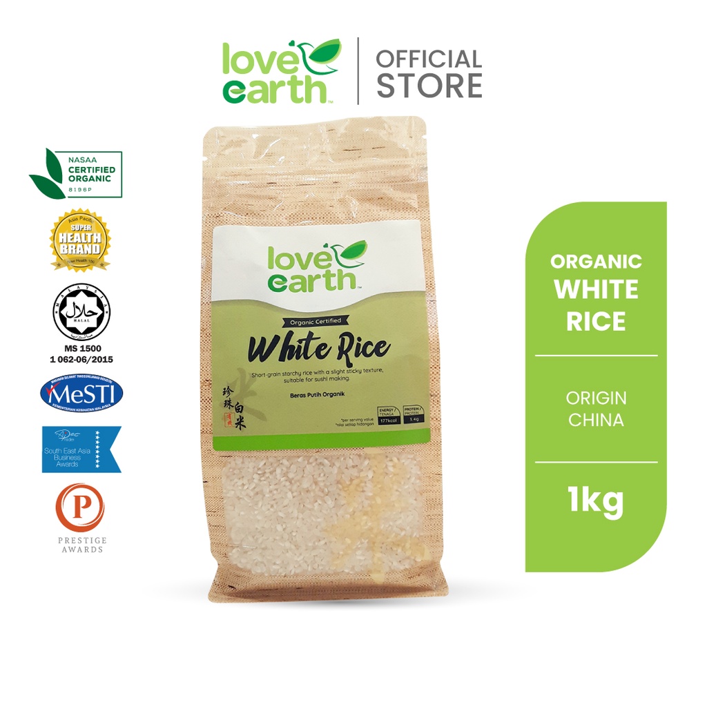 Organic White Rice 1000g | Shopee Malaysia