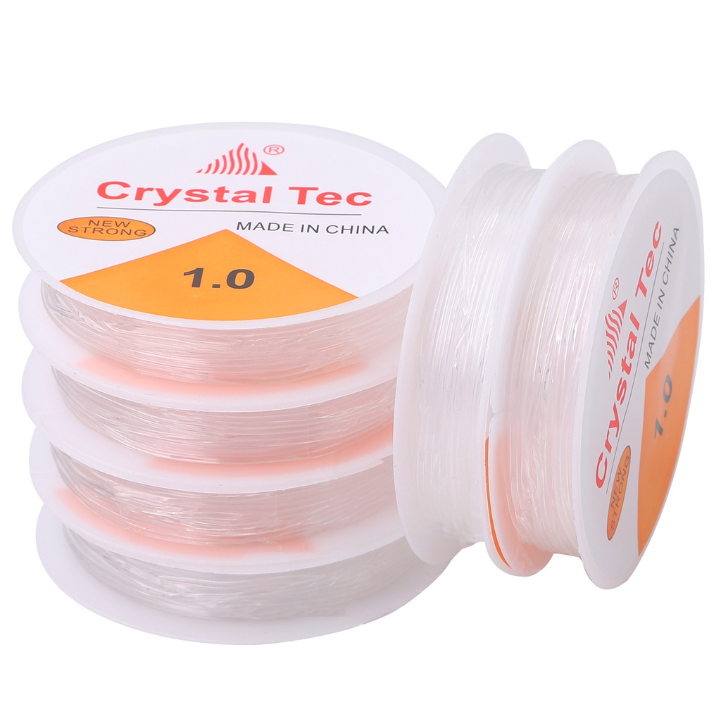 1 ROLL 5M-15M Length 0.5mm-1mm Diameter Crystal Elastic Beading Cord ...