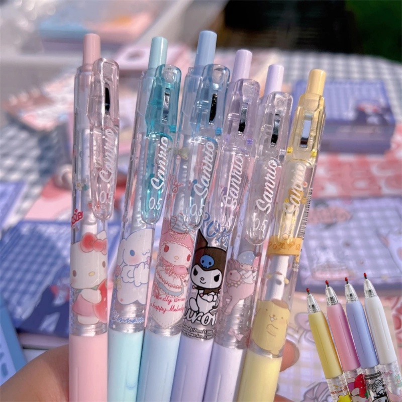 1PC Sanrio Kuromi Cinnamoroll Hello Kitty Anime Cartoon Black 0.5mm Pen ...