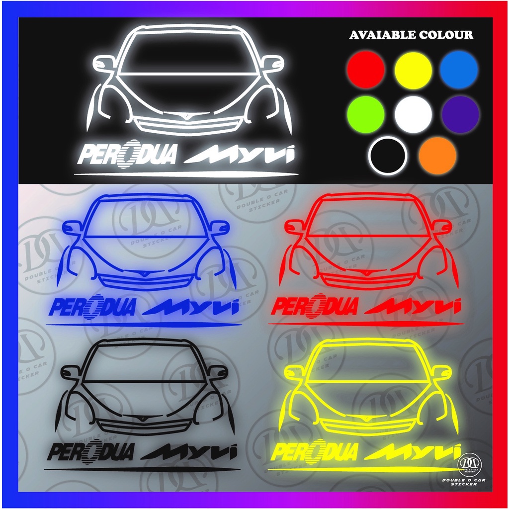 [Ready Stock]Perodua Myvi first gen simple design car sticker KI00578 ...