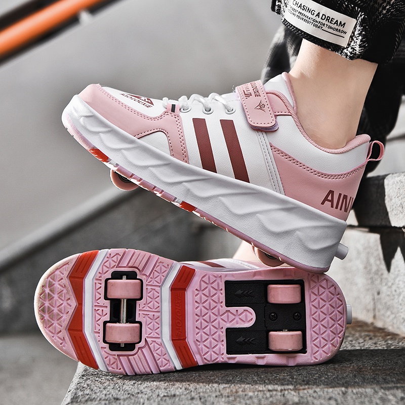 XONGT Four-wheeled HEELYS roller shoes kasut roda budak perempuan kids ...