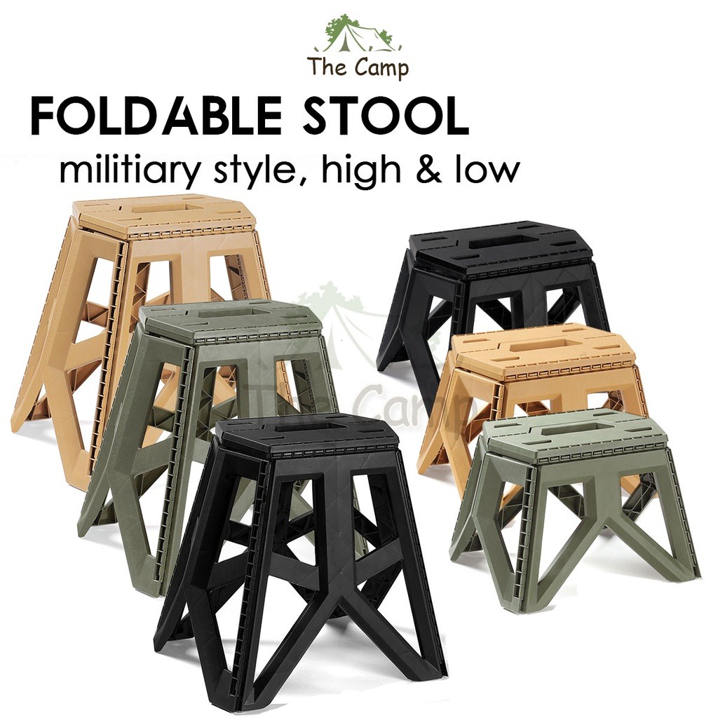 Military Style Camping Stool Outdoor Foldable Folding Portable Chair ...