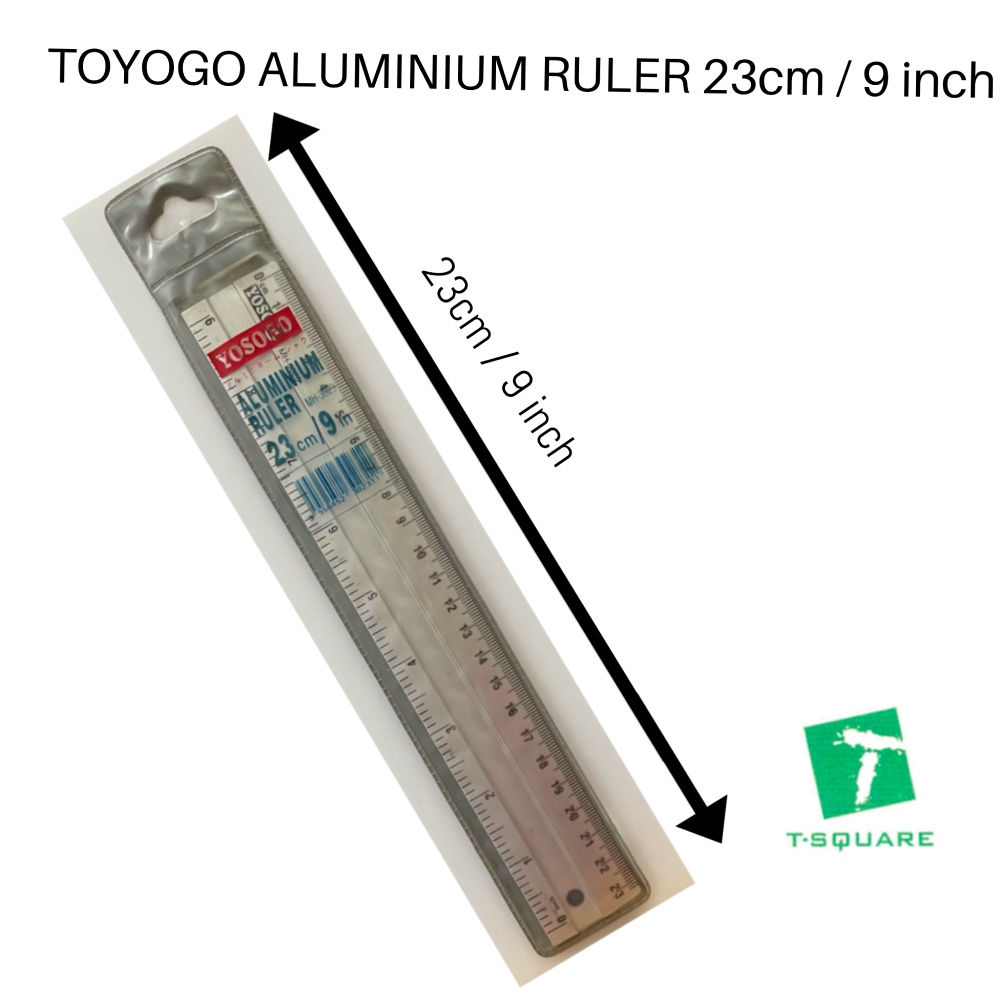 Aluminium Ruler YOSOGO 23cm / 9in | Shopee Malaysia