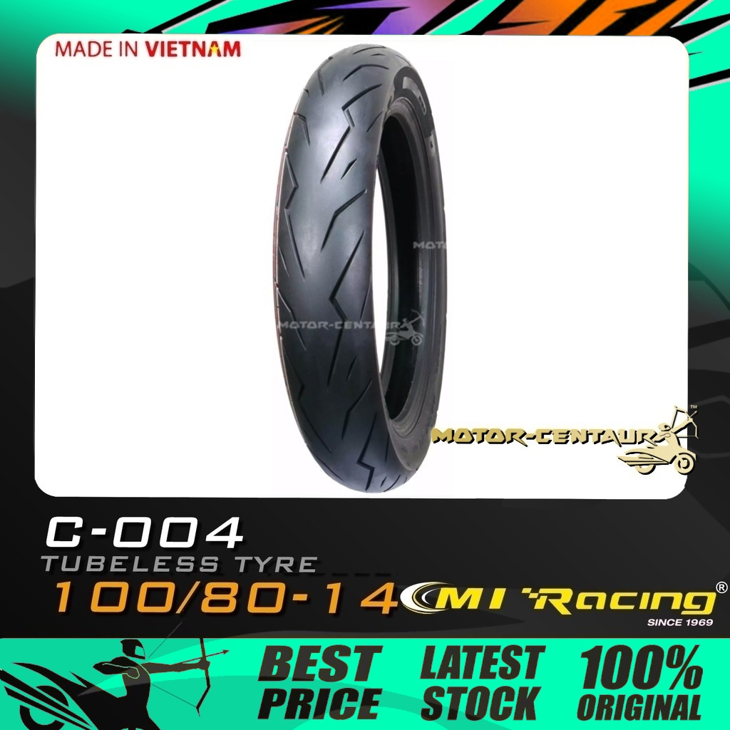 TAYAR CMI RACING TUBELESS TYRE C004 100/80-14 (BUNGA DIABLO ROSSO SPORT ...