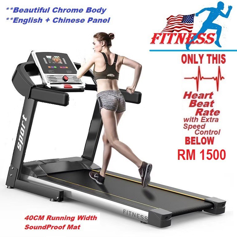 2024 America FITNESS Heart Beat Rate treadmill Running Exercise