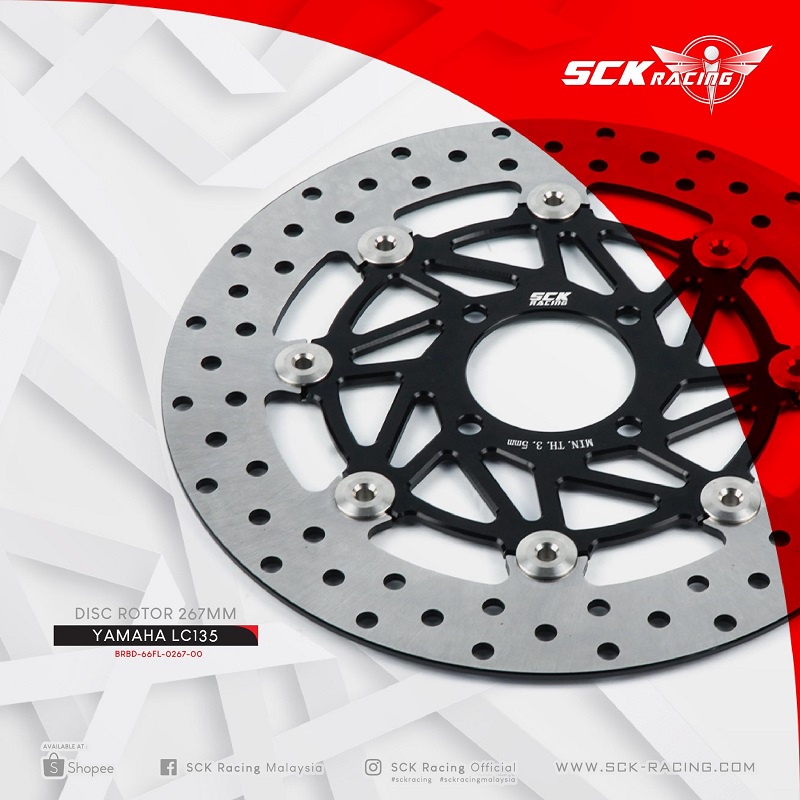 SCK RACING YAMAHA LC135 267MM 300MM ROTOR FLOATING DISC PLATE | Shopee ...