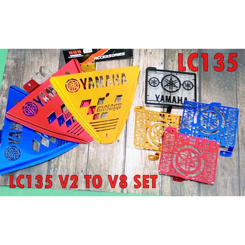 Yamaha LC135 V2 V3 V4 V5 V6 V7 V8 Coolant Net & Engine Cover Radiotor ...